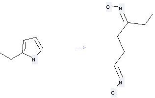 1H-Pyrrole, 2-ethyl- can be used to produce 4-hydroxyimino-hexanal oxime by heating.